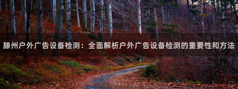 杏宇平台登录方法：滕州户外广告设备检测：全面解析户外广告设备检测的重要性和方法