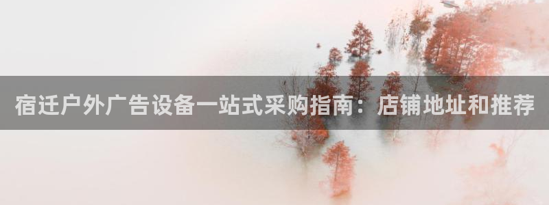 杏宇平台招商怎么样：宿迁户外广告设备一站式采购指南：店铺地址和推荐