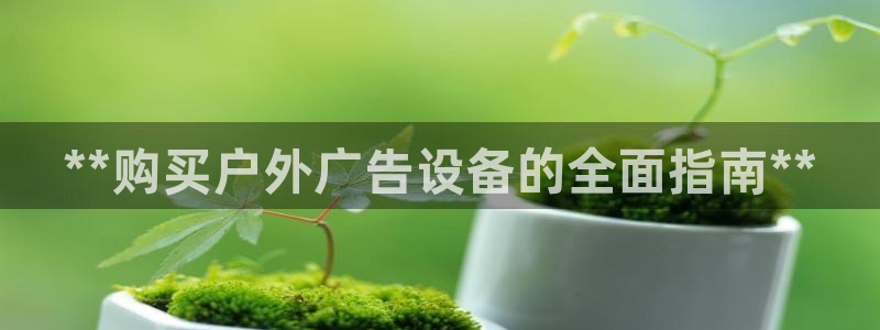 杏宇平台代理怎么样可靠吗：**购买户外广告设备的全面指南**