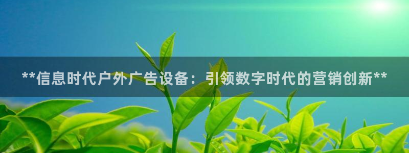 杏宇平台代理多少钱一个：**信息时代户外广告设备：引领数字时代的营销创新**