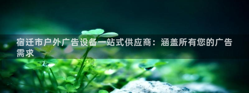 杏宇代理注册：宿迁市户外广告设备一站式供应商：涵盖所有您的广告
需求