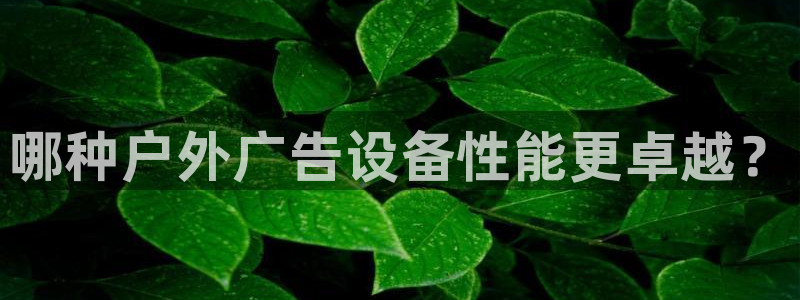 杏宇官方平台官网入口：哪种户外广告设备性