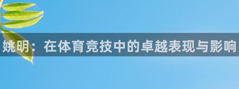 betway西汉姆官网：姚明：在体育竞技中的卓越表现与影响